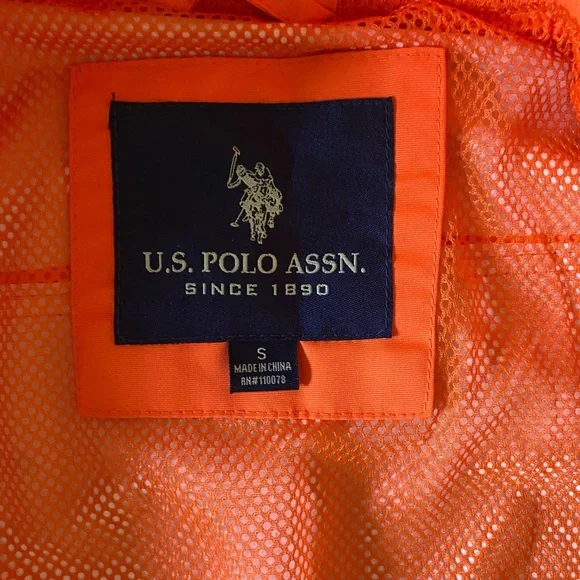U.S. Polo Assn. orange jacket - Picture 4 of 6